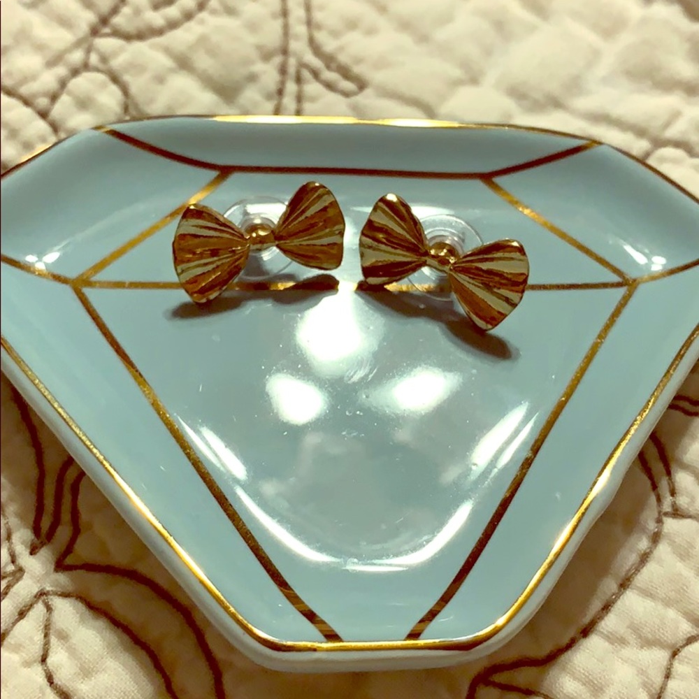 Gold Bow Earrings